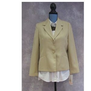 NEW Alfred Dunner Petite Tan Blazer Size 10P